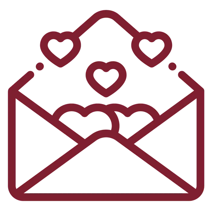 Message envelope for starting a conversation on MilfFinder